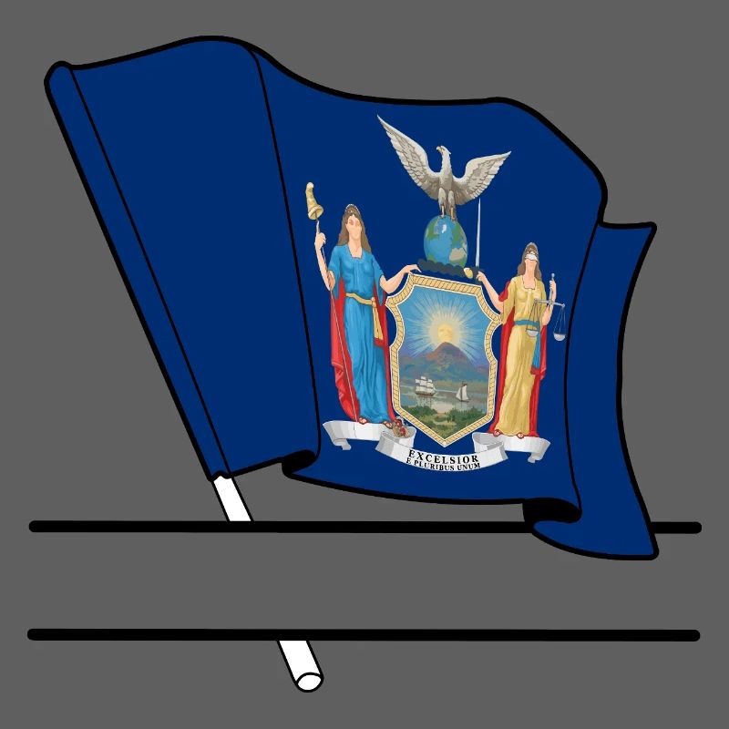 Drapeau New York bannière de texte