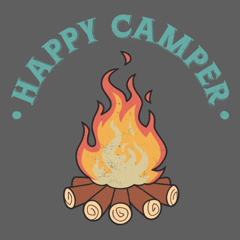 Glücklicher Camper