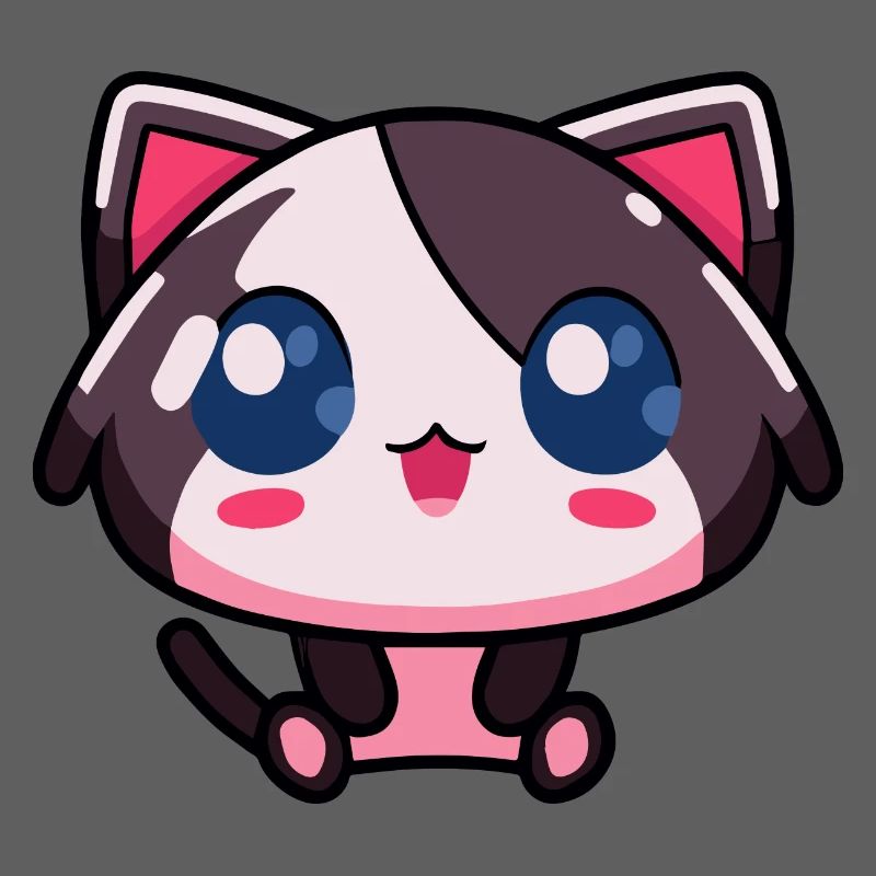 Kawaii Chibi Cat - Mignon chat rose d’anime