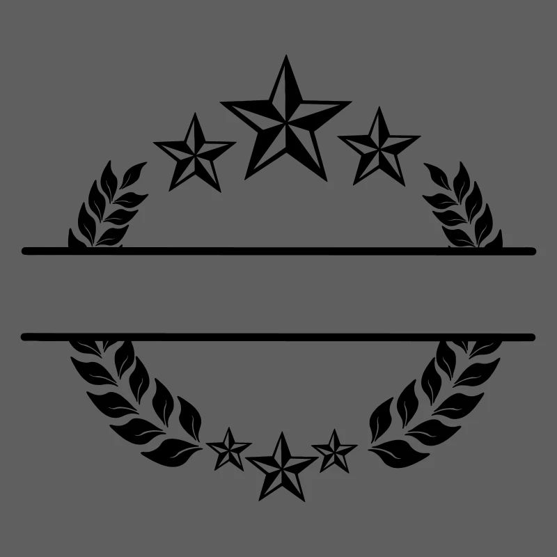 Laurel wreath with stars