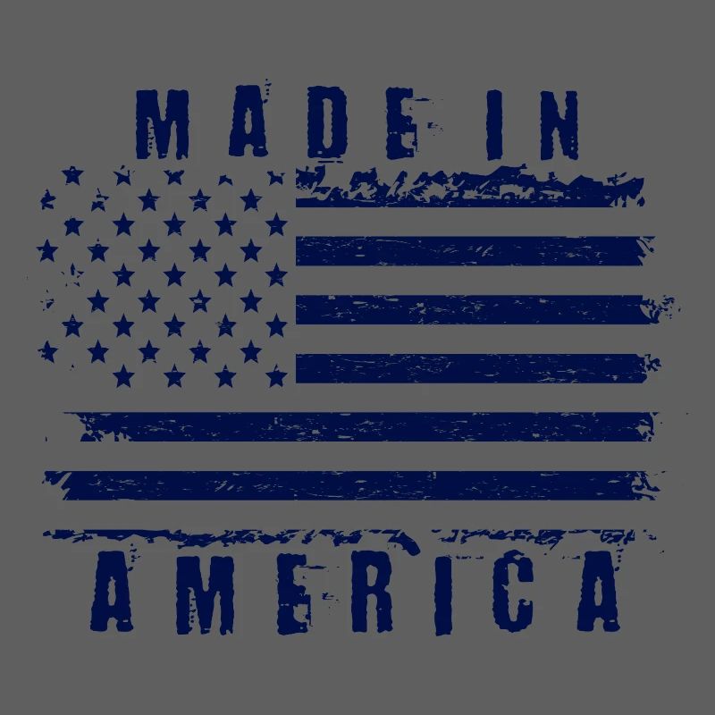 American flag with stylized text