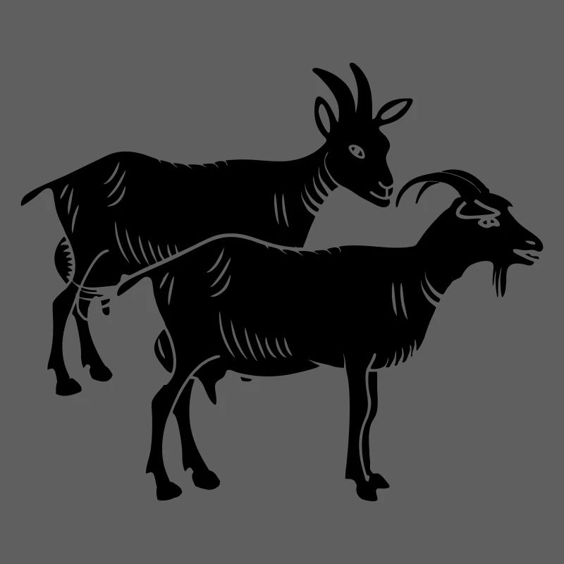 Image de deux ombres de chèvre