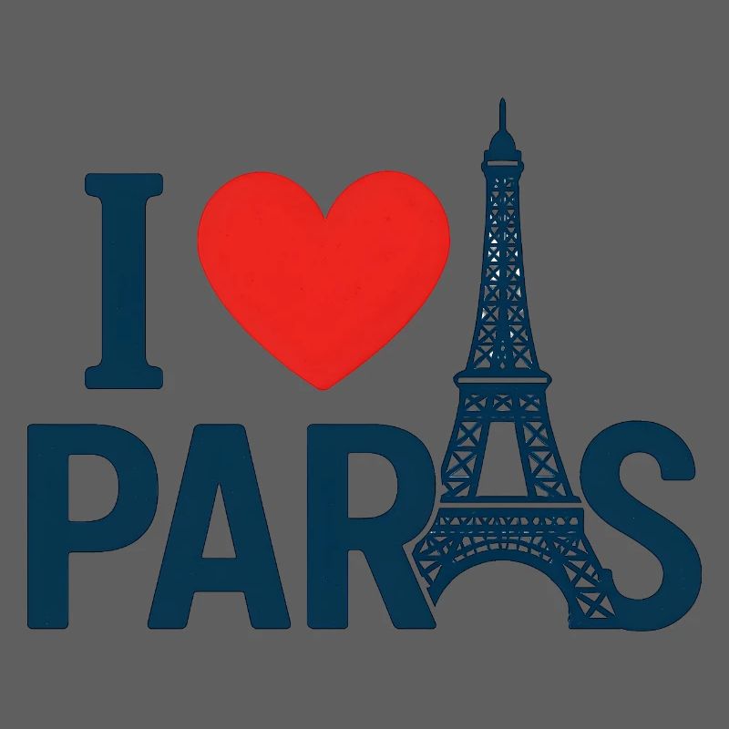 Ich liebe Paris und den Eiffelturm