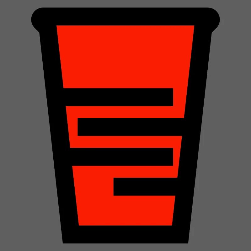 Red plastic cup for alcoholic drinks