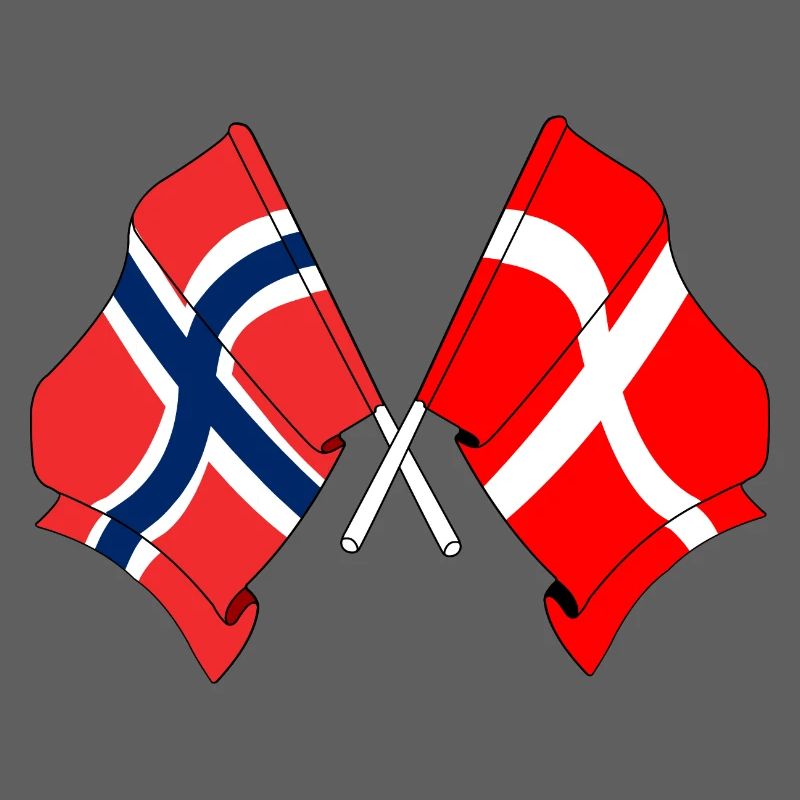 Drapeau de la Norvège, drapeau du Danemark
