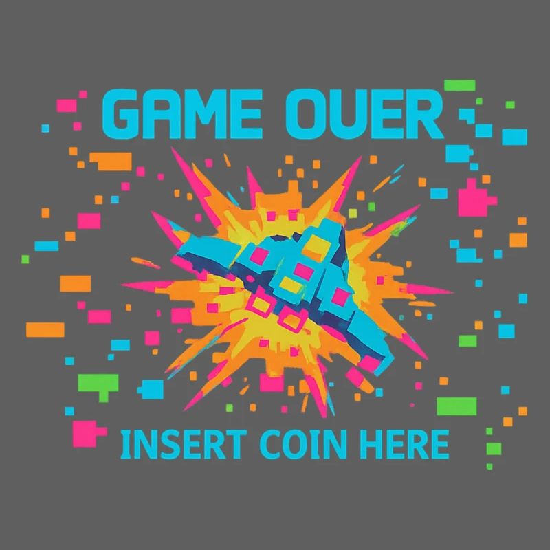 Game Over Neon Arcade Game