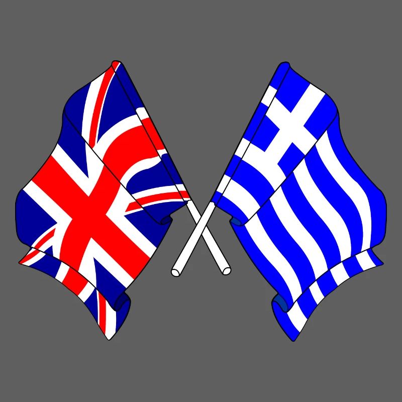 Drapeau Angleterre, drapeau Grèce