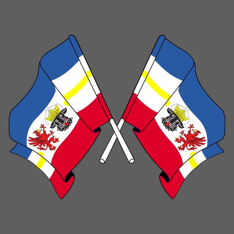 Two flags Mecklenburg Vorpommern