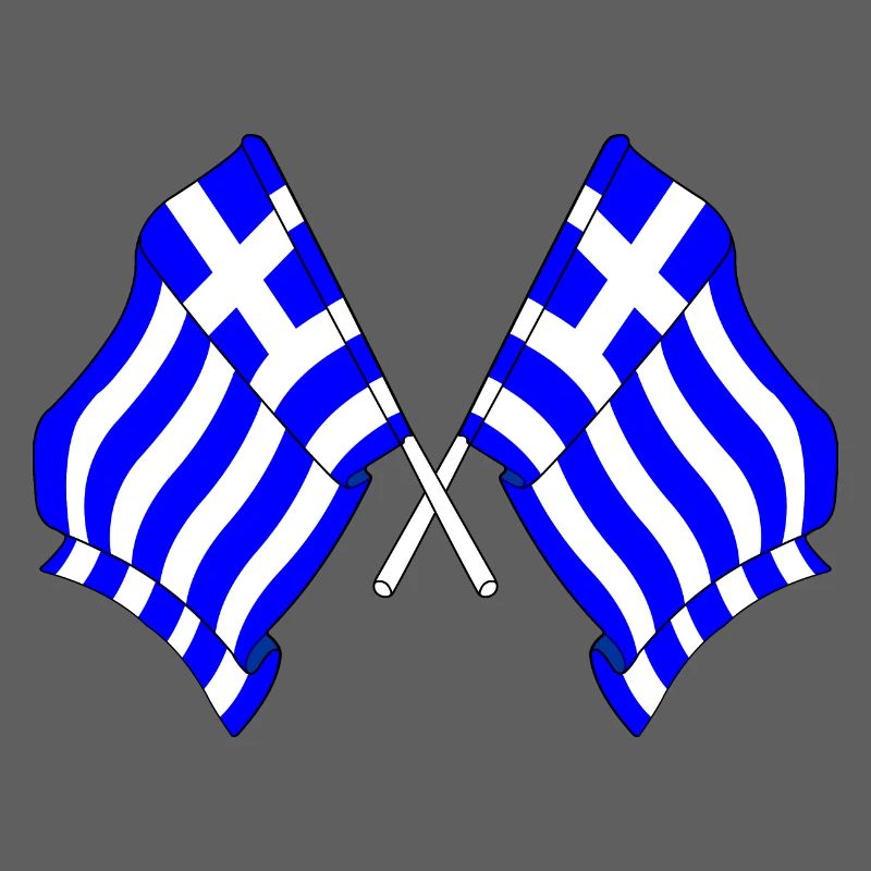 Zwei Flaggen Griechenlands