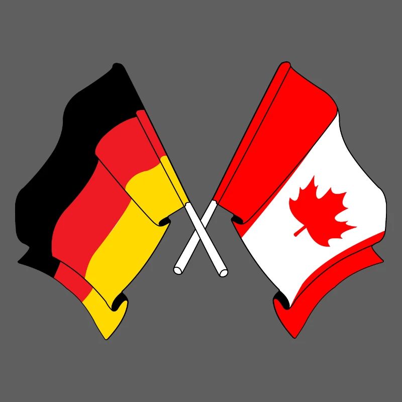 Drapeau de l’Allemagne et drapeau du Canada