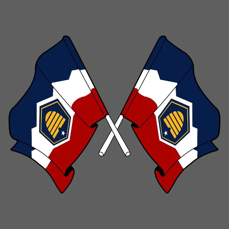 Two flags crossed Utah