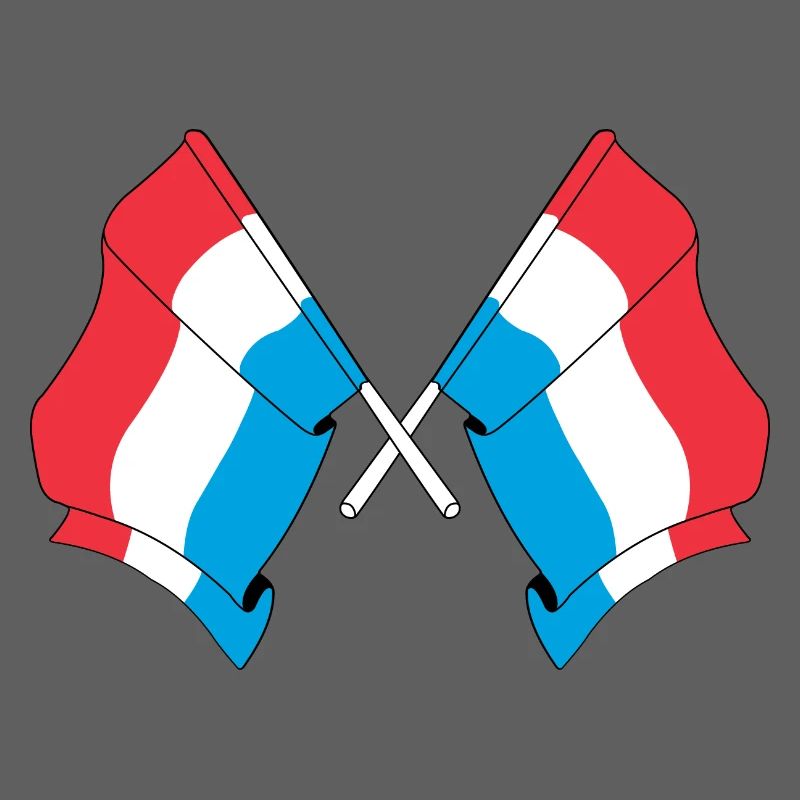 Deux drapeaux du Luxembourg