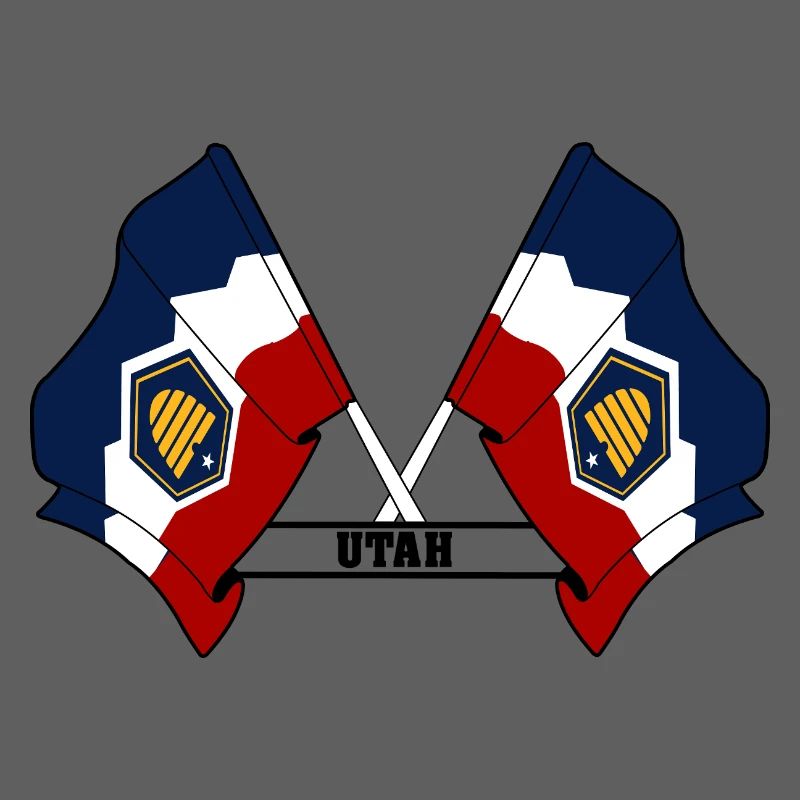 Texte à deux drapeaux UTAH