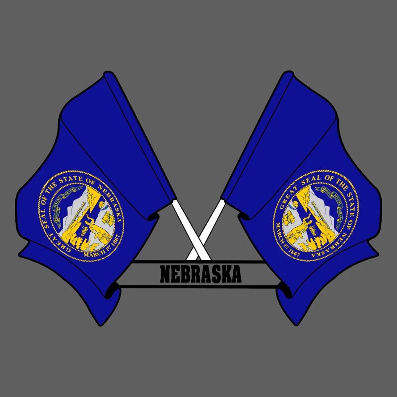 wee flags text NEBRASKA