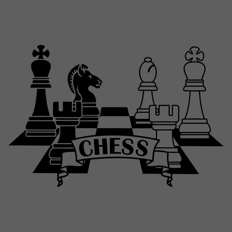 Chess pieces with text CHESS