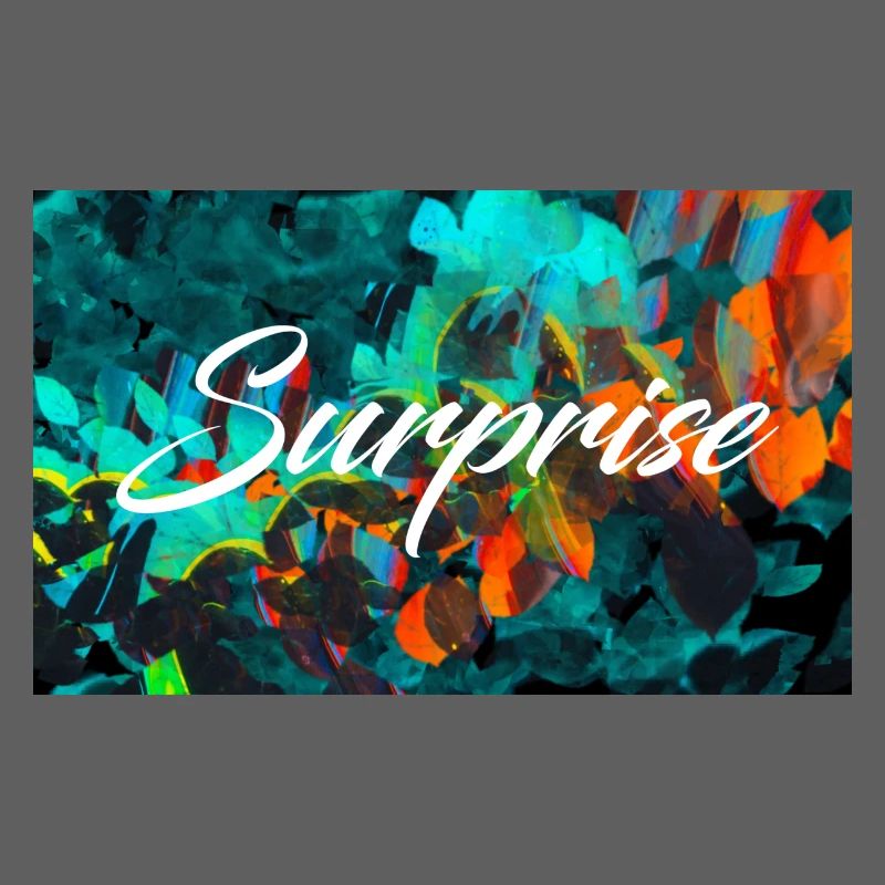 Surprise Colorée Feuillages Script
