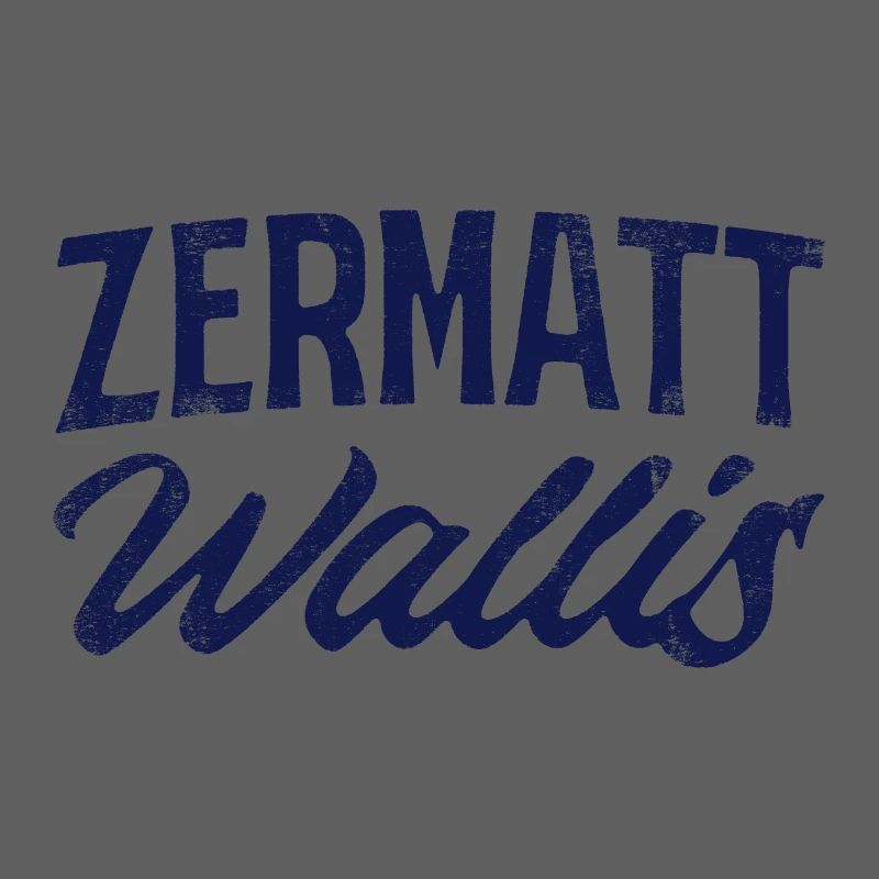 Zermatt Wallis Alpine Script