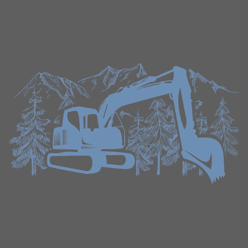 Excavatrice Silhouette Construction Equipment Operator Work