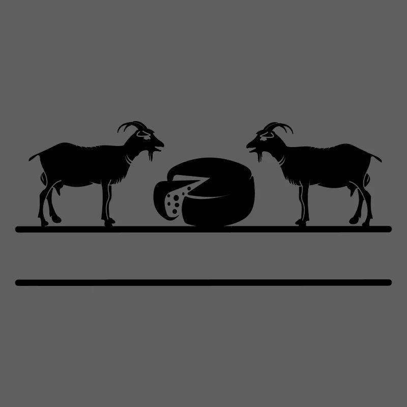 Monogramme de fromage de chèvre.
