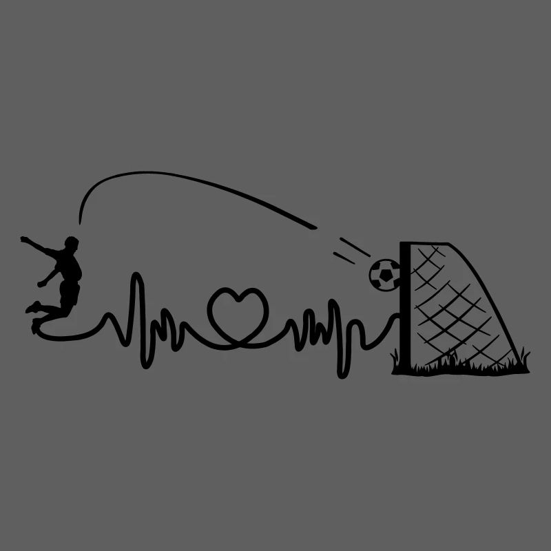 Fußball Header Ziel Herzfrequenz Cardio Vektor