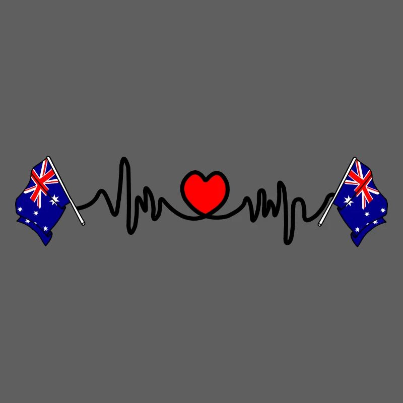 Herzfrequenz-Cardio-Flagge Australien