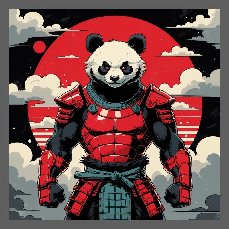 Samurai Panda Krieger