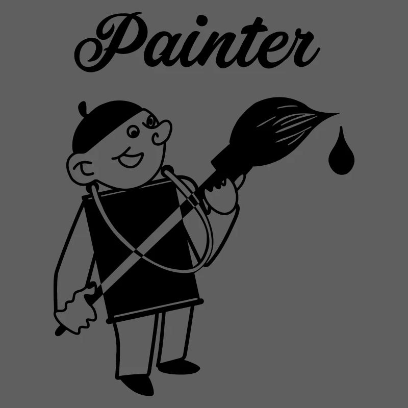 Paint as a paint pot and cap with large brush