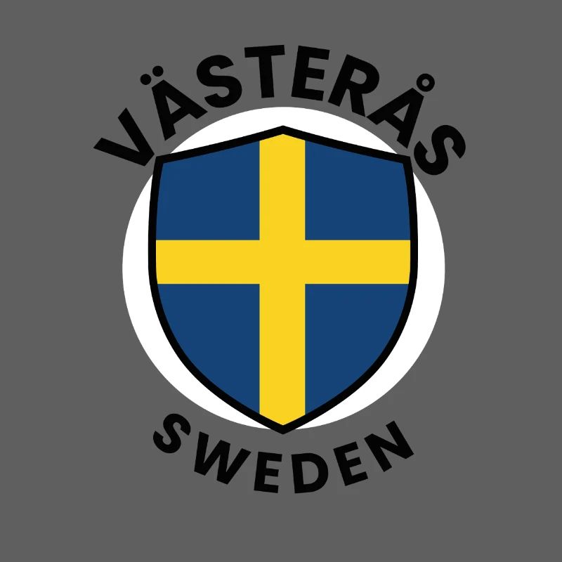 Swedish Flag Shield Emblem