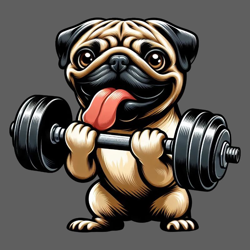 Pug Workout: Dumbbell Training with Fun