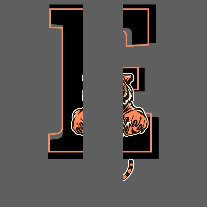Letter E tiger - gift idea