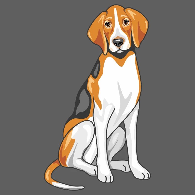 Sitzender Foxhound