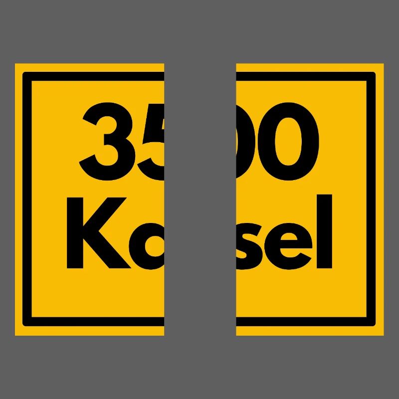 Panneau de lieu - puis rétro ancien code postal 3500 KASSEL
