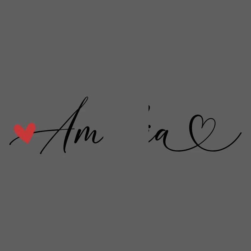 Amalia Last name First name Calligraphy heart