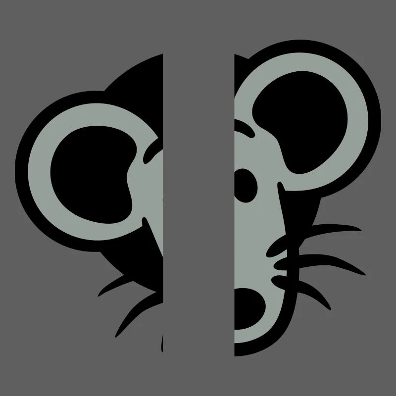 Mouse Wall Hole Mouse Hole Peeps Cute Funny Comic