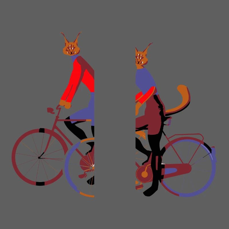 Fahrrad-Katzen