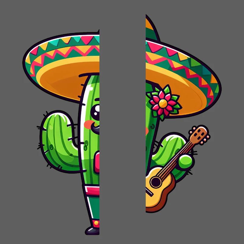 Cinco de Mayo Cactus Mariachi Guitarist