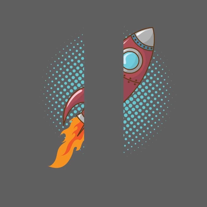 Comic Rocket Spaceship Spacecraft Missile