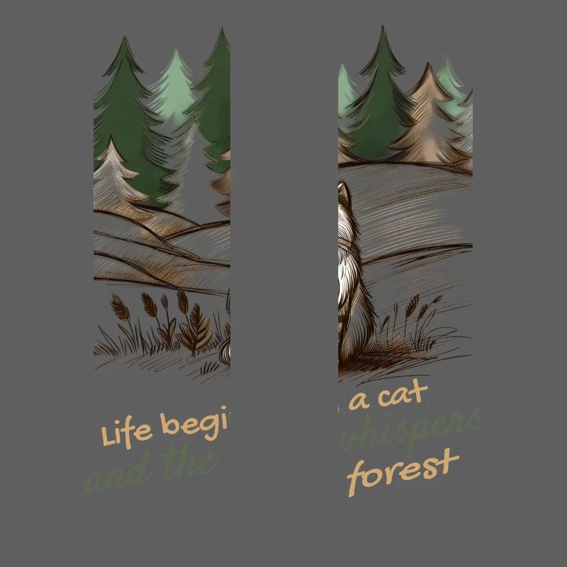 Conception de chat et de forêt - Nature paisible