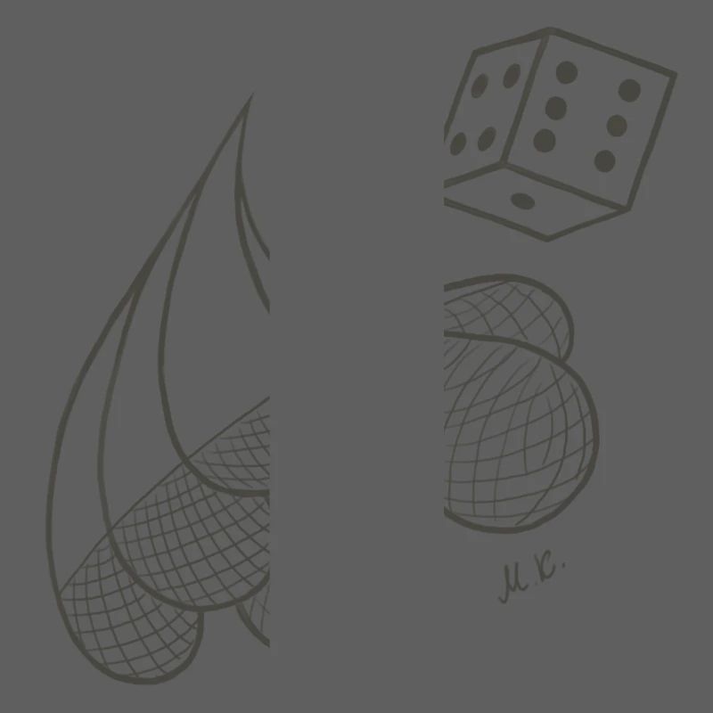 Creative patterned drops with game dice