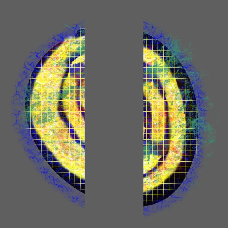 Yellow creative spiral with check pattern