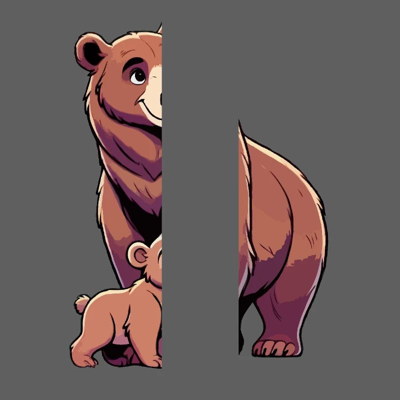 Braunbär Mutter und Kind