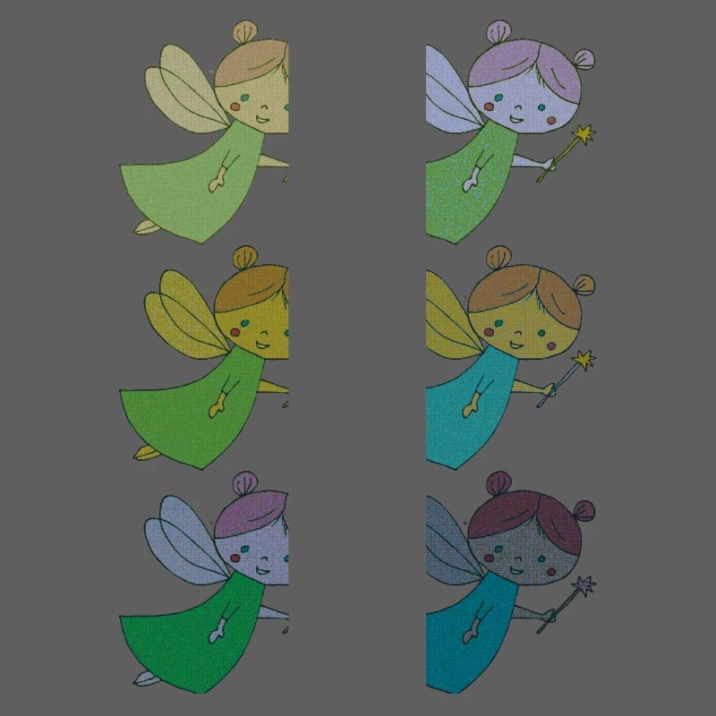 Fee 6fold multicoloured