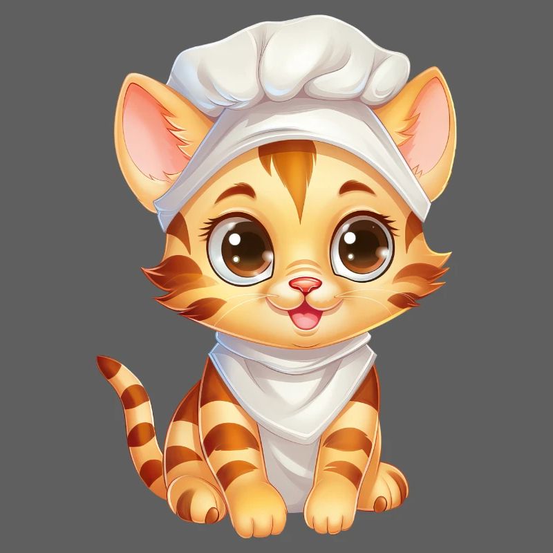 Mignon chat du Bengale Chef Comic Design