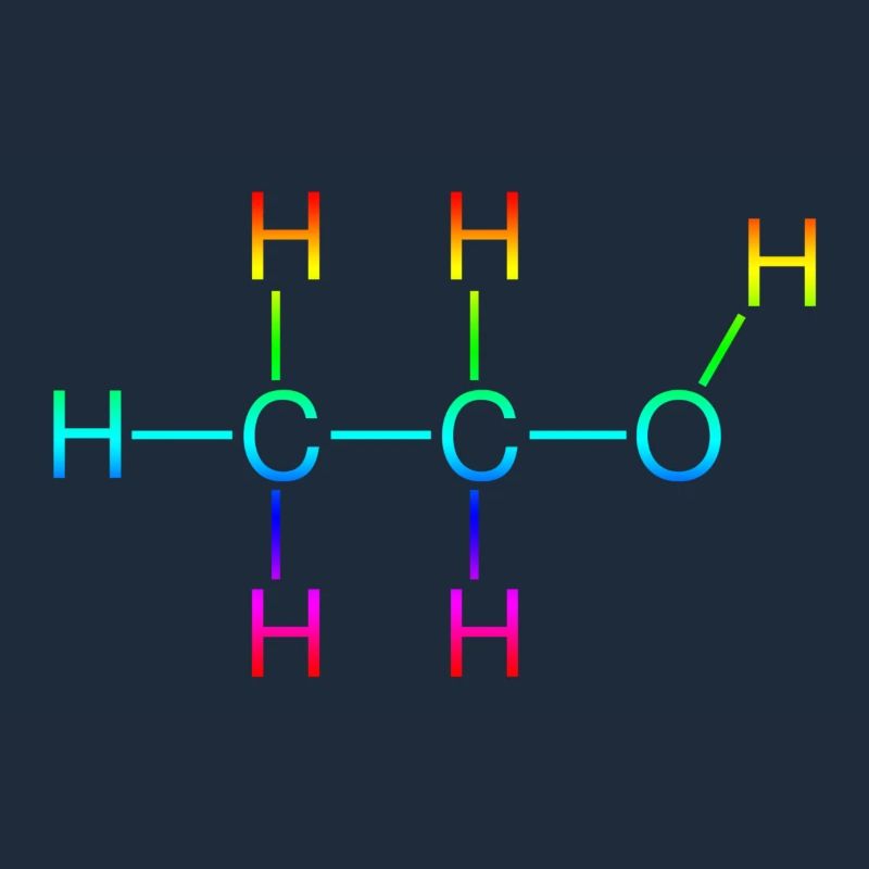 Ethanol Alcohol structural formula