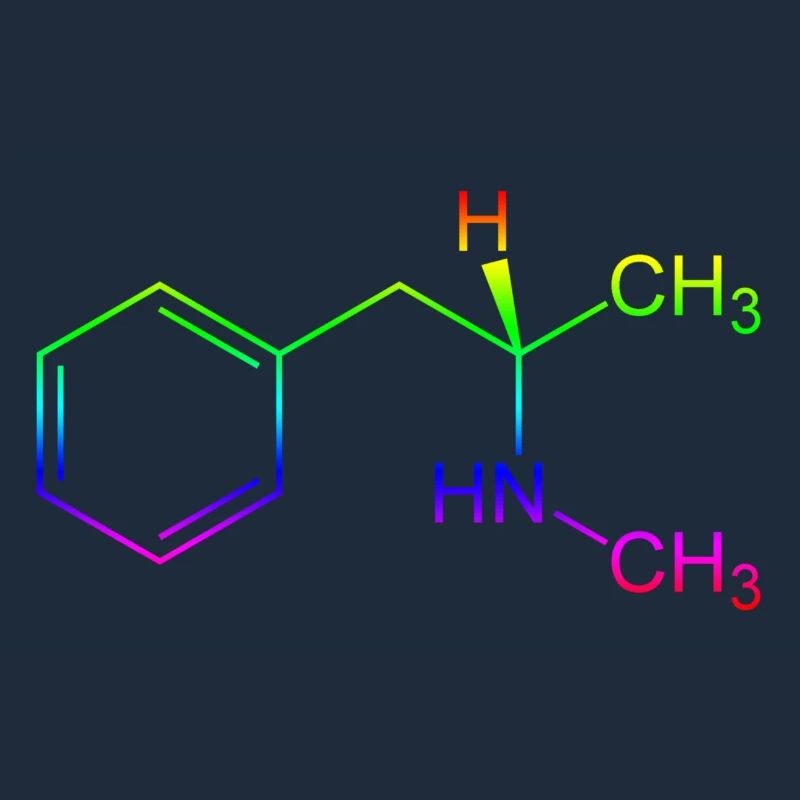 Methamphetamine Crystal Meth formule structurelle
