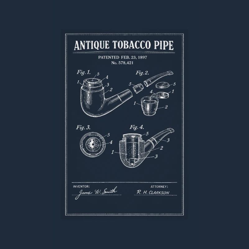 Plan de pipe à tabac ancienne