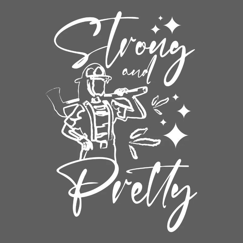 Strong and pretty firewoman