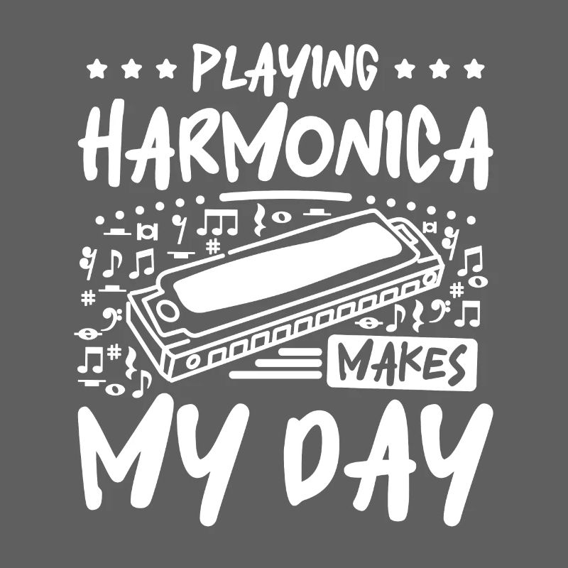 Playing harmonica makes my day