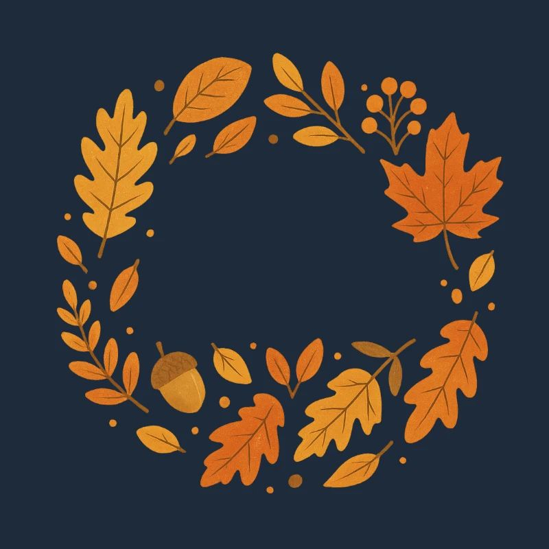 Conception de couronne de feuillage d’automne