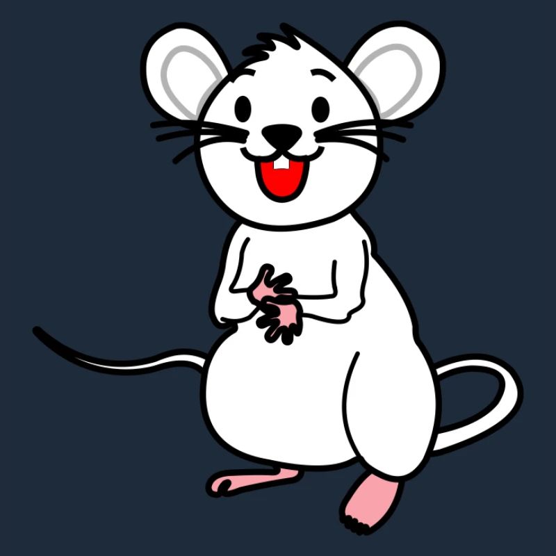Happy White Mouse